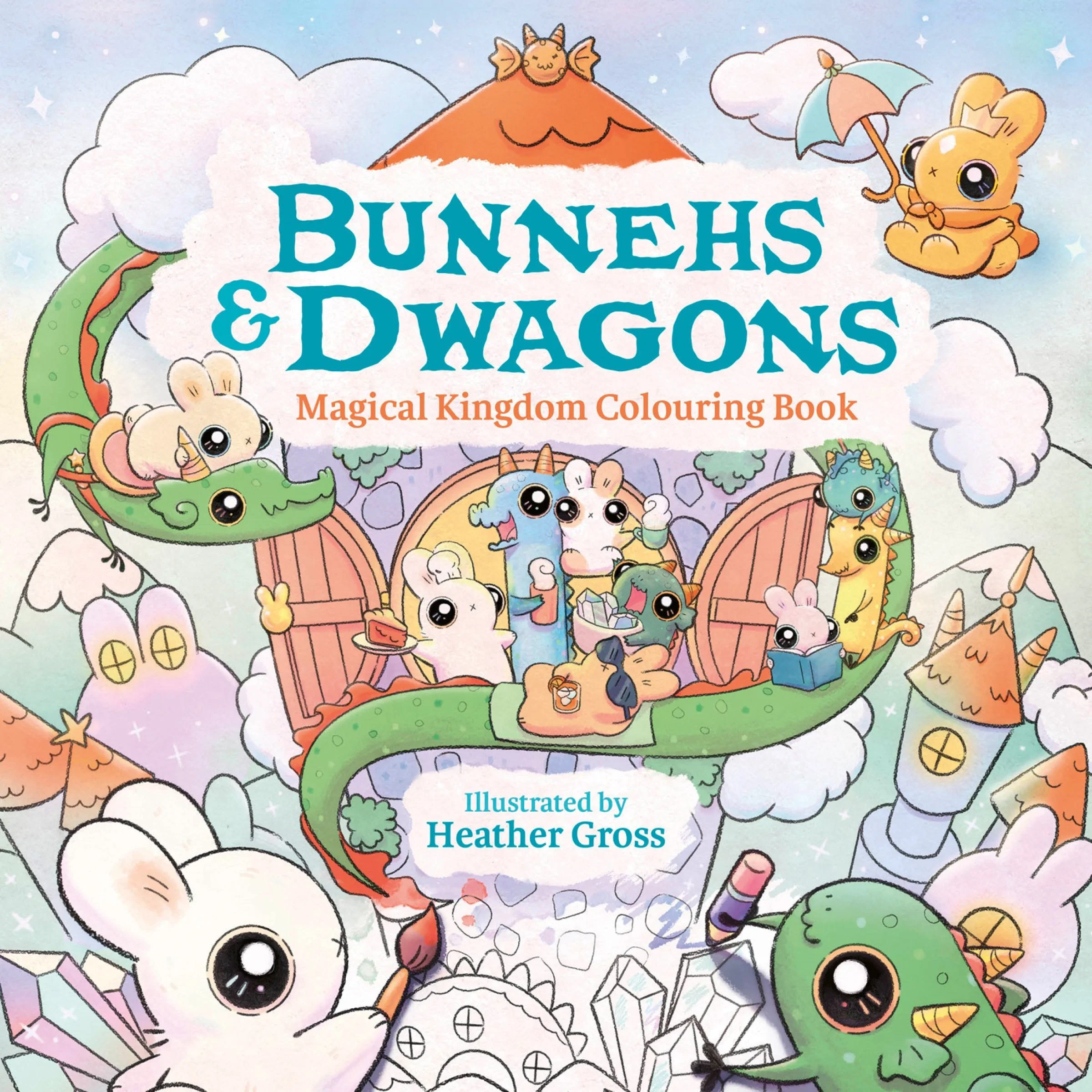 Bunnehs and Dwagons: Magical Kingdoms Cosy Colouring - Image 2