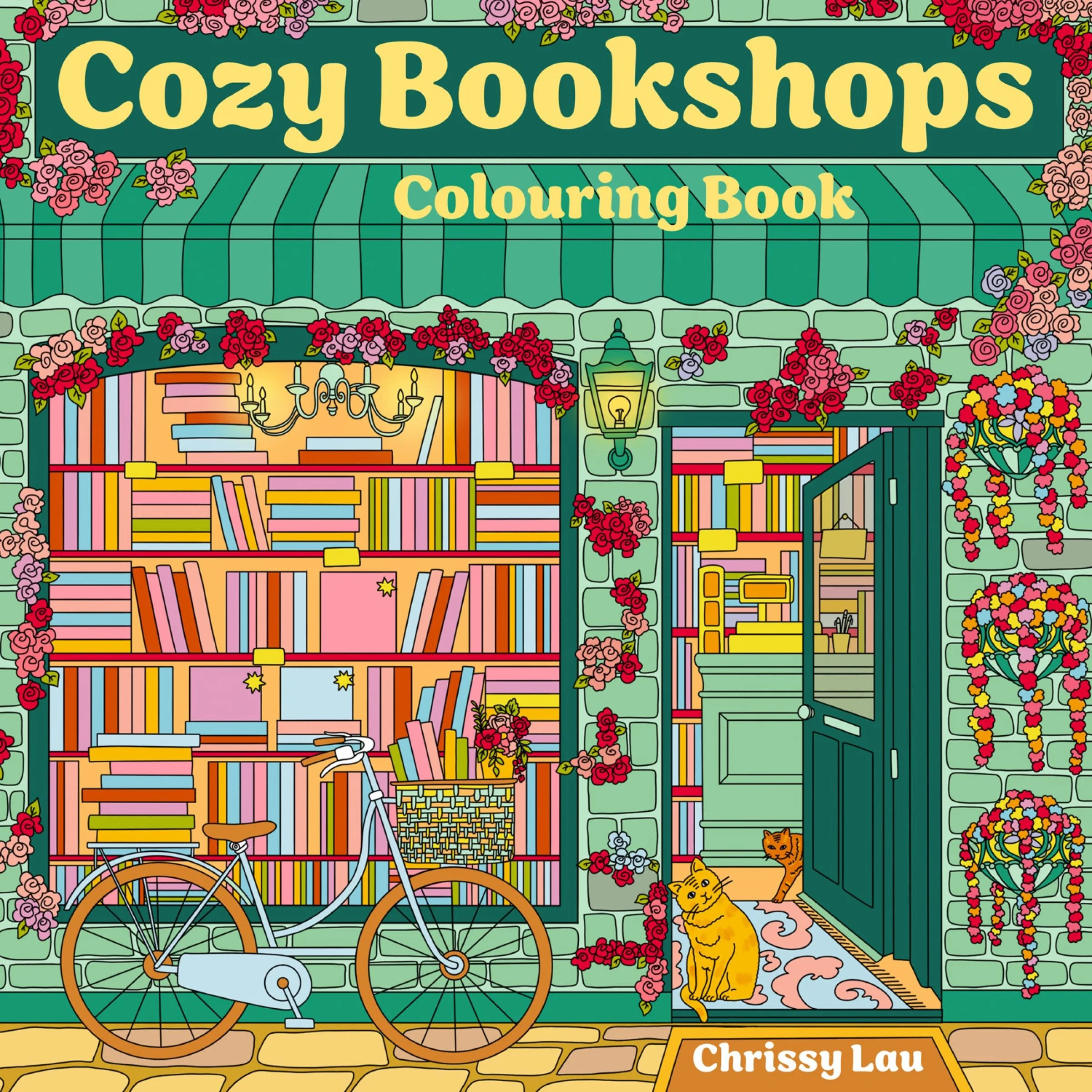 Cozy Bookshops: Colouring Book - Image 2