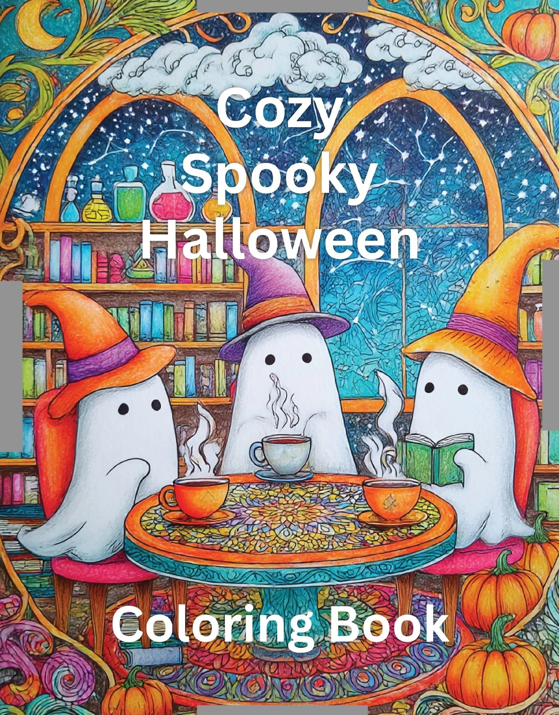 Cozy Spooky Halloween Coloring Book - Image 2