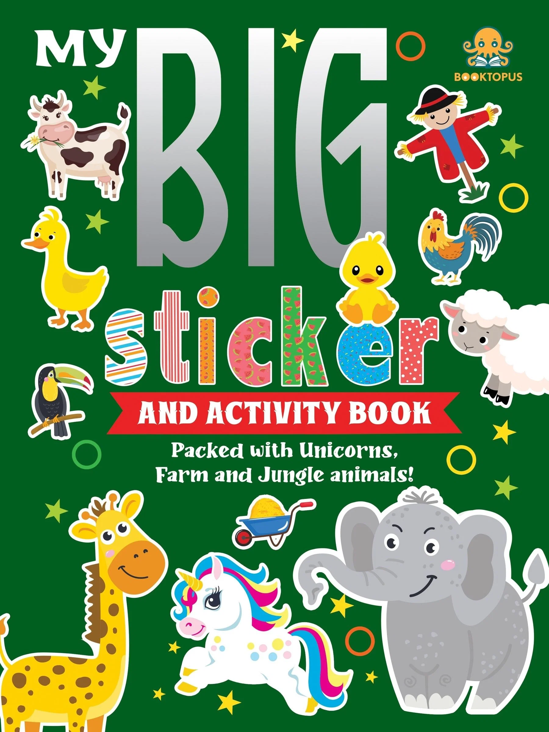 My Big Sticker And Activity Book - Packed with unicorns, farm and jungle animals! - Image 2