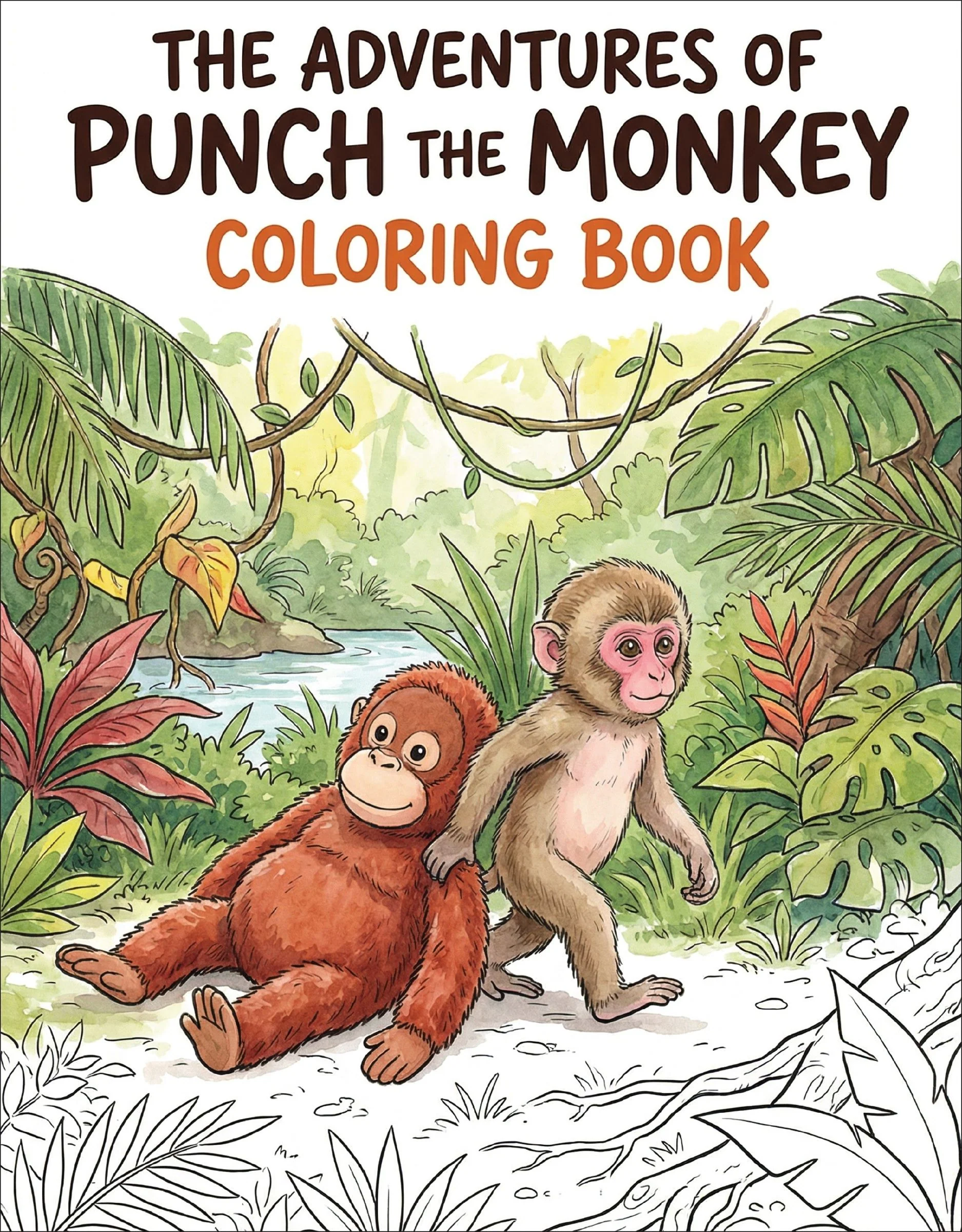The Adventures of Punch the Monkey Coloring Book for Adults and Kids - Image 2