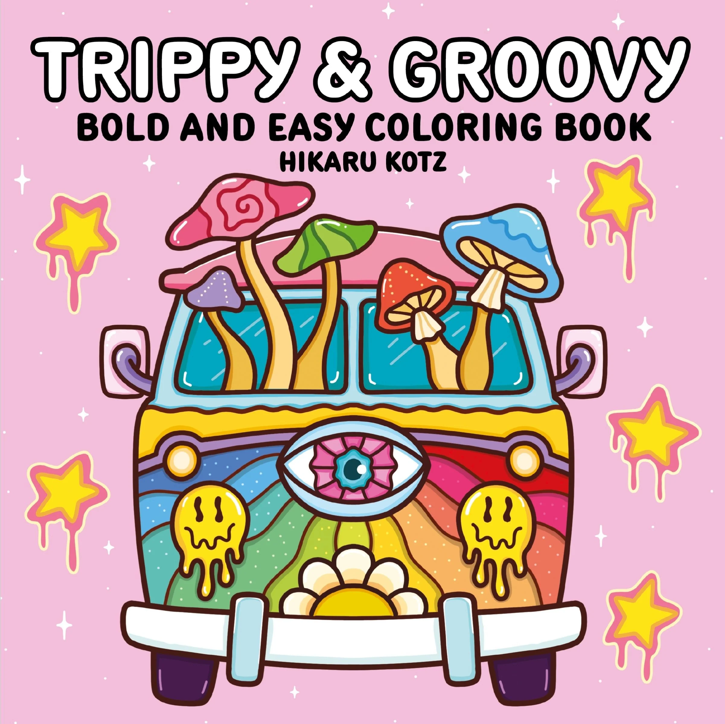 Trippy & Groovy: Bold and Easy Coloring Book - Image 2